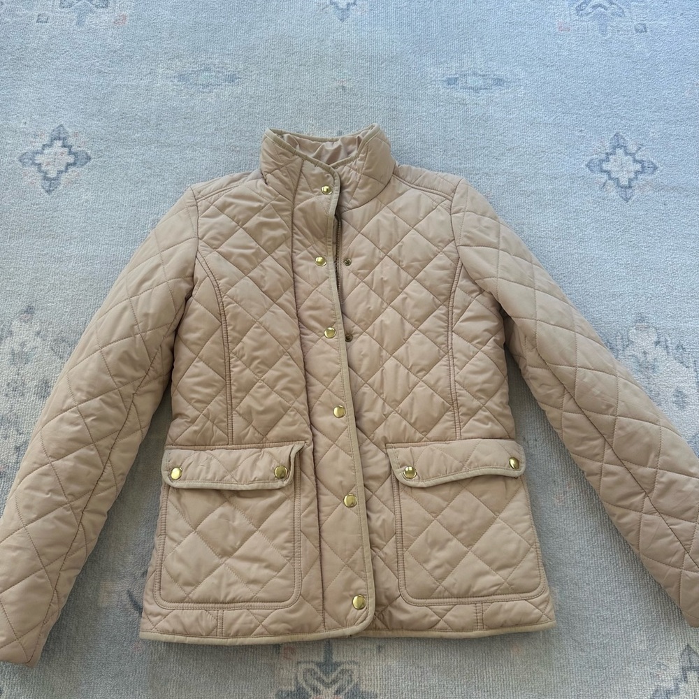 J Crew Factory Quilted Tan Jacket
